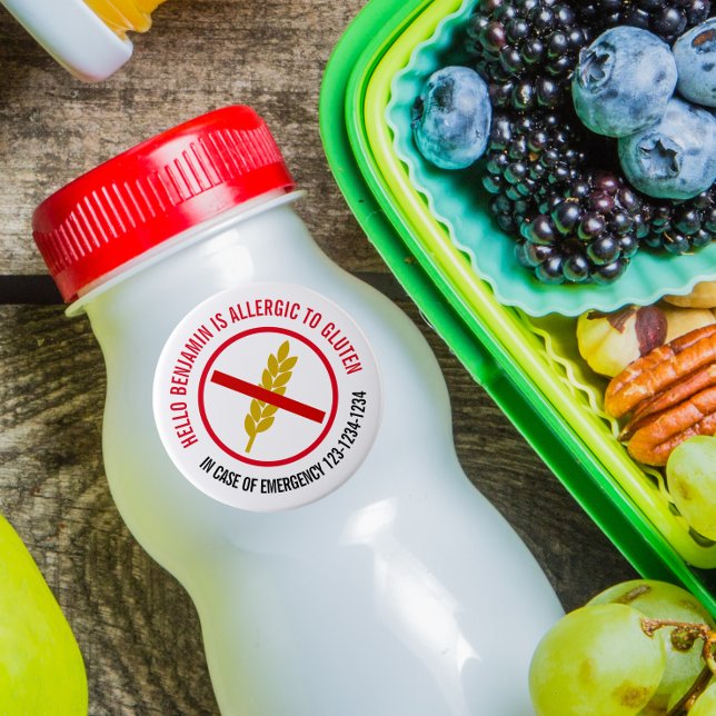 Pegatina Redonda Alergia de Gluten (Subido por el creador)