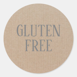 Pegatina Redonda Alergia libre de gluten Seguridad Culinario Clásic