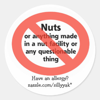 PEGATINA REDONDA ALERGÍA NUT
