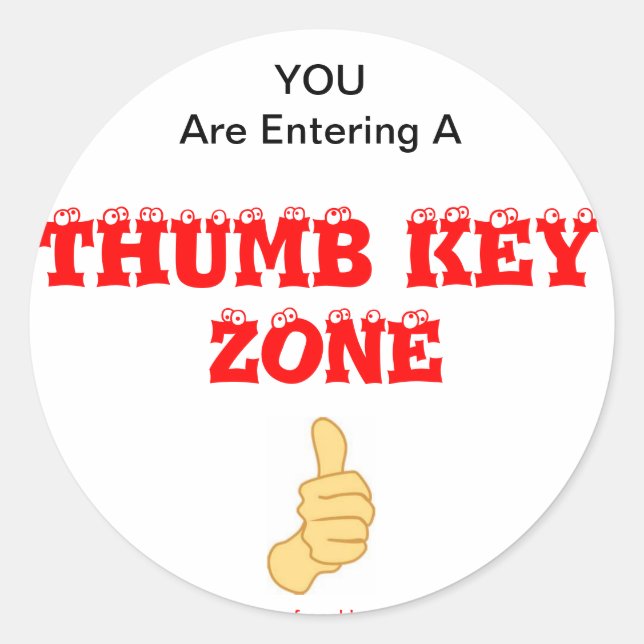 Pegatina Redonda Alerta de clave de giro de la bocina francesa (Anverso)