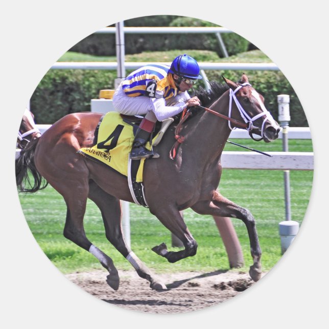 Pegatina Redonda Alerta de Moda gana el Schuylerville (Anverso)