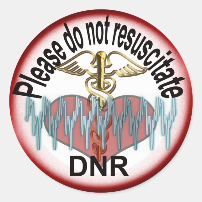 Pegatina Redonda alerta DNR (Anverso)