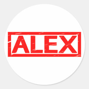 Pegatina Redonda Alex Stamp
