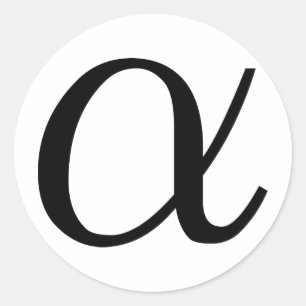 Pegatina Redonda Alfa