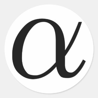 Pegatina Redonda Alfa