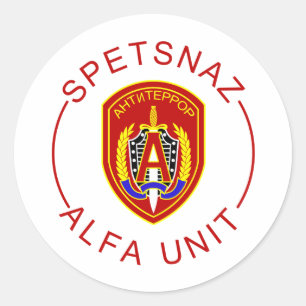 Pegatina Redonda Alfa de Spetsnaz