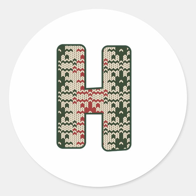 Pegatina Redonda Alfabeto de navidades (8) (Anverso)