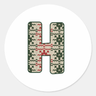 Pegatina Redonda Alfabeto de navidades (8)