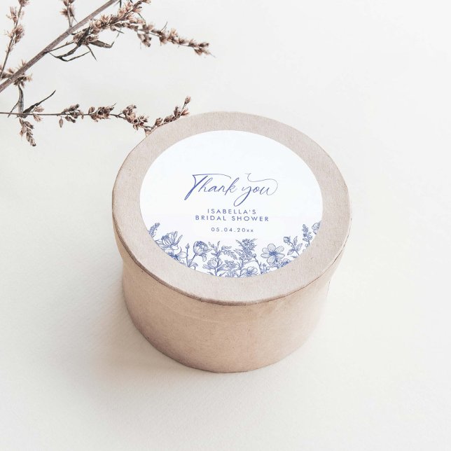 Pegatina Redonda Algo azul antes de hacer ducha de novia (Subido por el creador)