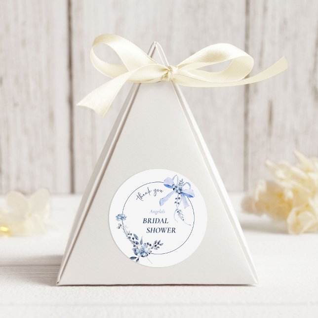 Pegatina Redonda Algo Azul Arco de Novia con Lazo Floral (Subido por el creador)