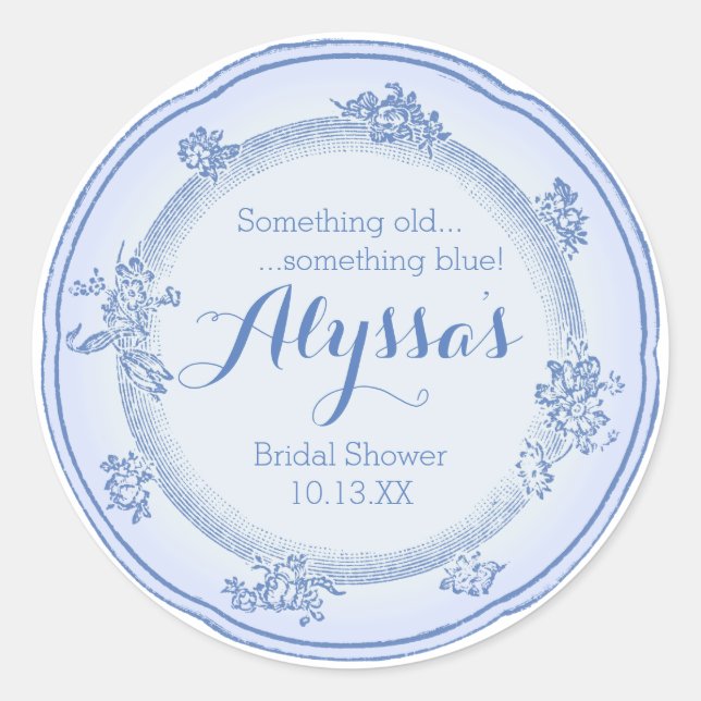 Pegatina Redonda Algo placa vieja (Anverso)