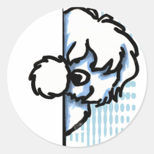 Pegatina Redonda Algodón de la esquina de Tulear