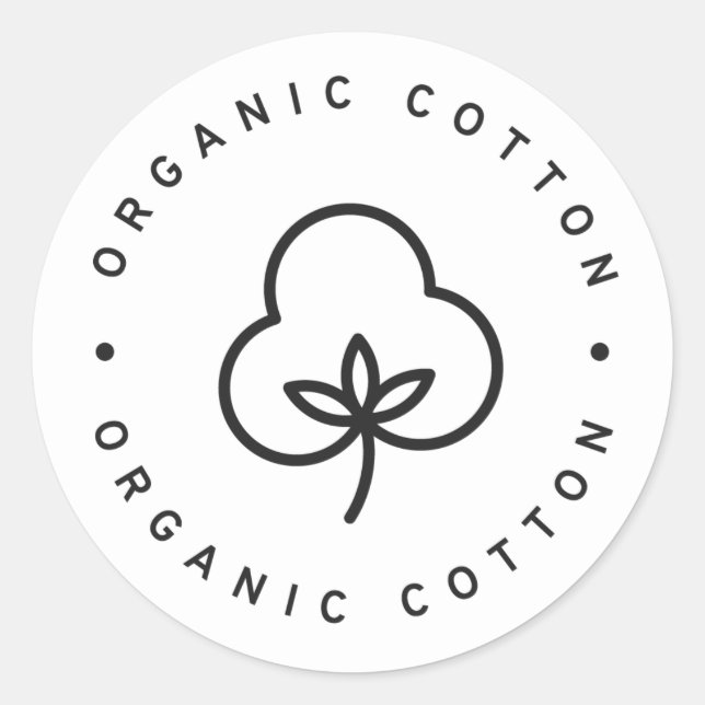 Pegatina Redonda algodón orgánico (Anverso)