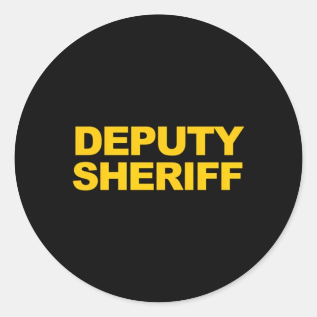 Pegatina Redonda Alguacil adjunto aplicación de la ley de impresión (Anverso)