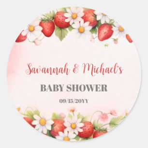Pegatina Redonda Alguien Berry Dulce Baby Shower