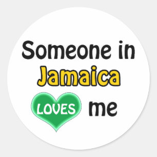 Pegatina Redonda Alguien en Jamaica me quiere