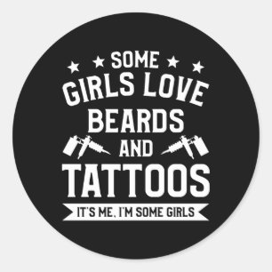 Pegatina Redonda Algunas Antillas De Amor Y Tatuajes Soy Yo.