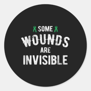 Pegatina Redonda Algunas Heridas Son Conciencia Invisible De La Sal