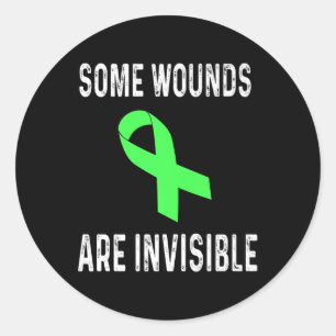 Pegatina Redonda Algunas Heridas Son Conciencia Invisible De La Sal