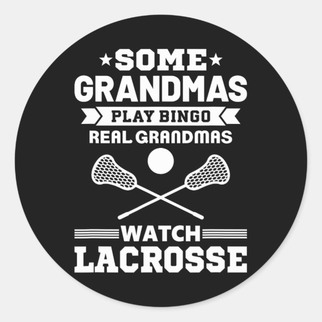 Pegatina Redonda Algunos Abuelos Juegan Bingo Real Grandmas Watch L (Anverso)