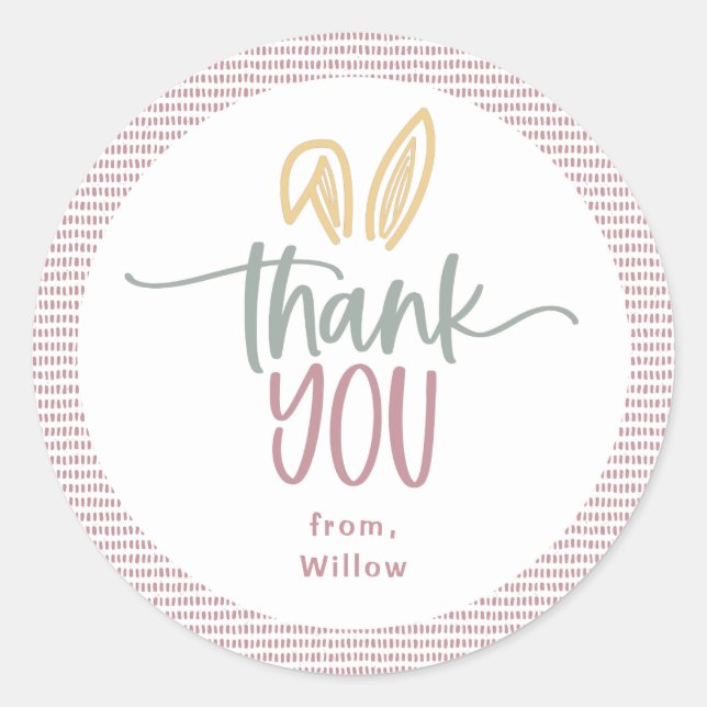 Pegatina Redonda Algunos Bunthday Party (Anverso)