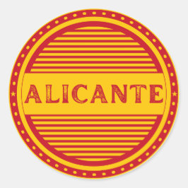 Pegatina Redonda Alicante City Pride Emblem – Spanish Identity
