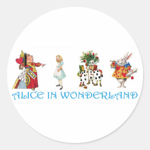 PEGATINA REDONDA ALICE EN WONDERLAND