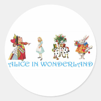 PEGATINA REDONDA ALICE EN WONDERLAND