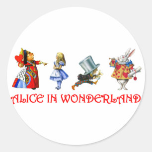 PEGATINA REDONDA ALICE EN WONDERLAND
