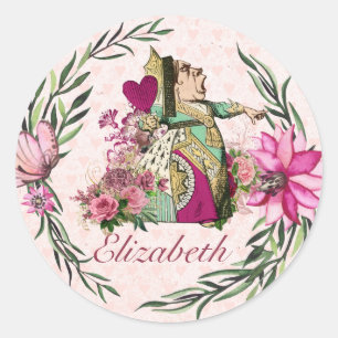 Pegatina Redonda Alice In Wonderland Mad Hatter Tea Fiesta Personal