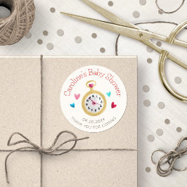 Pegatina Redonda Alice Wonderland Birday Shower