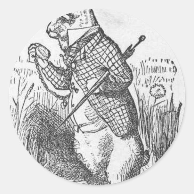 Pegatina Redonda Alicia en el país de las maravillas 2,5 (Anverso)