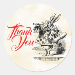 Pegatina Redonda Alicia en los Pegatinas del país de las maravillas