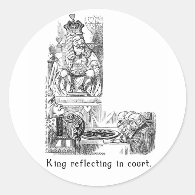 Pegatina Redonda Alicia en Pegatinas de arte de la tierra de las ma (Anverso)