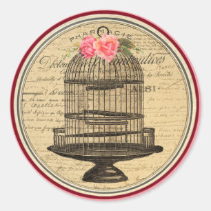 Pegatina Redonda Alicia vintage en Pegatinas del Fiesta del té de l