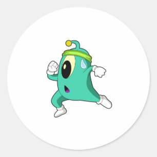 Pegatina Redonda Alien como Runner