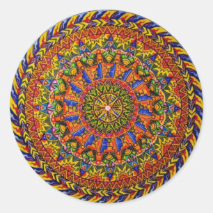 Pegatina Redonda Alien Drum (pegatina)