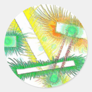 Pegatina Redonda Alien Eyes 2