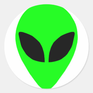 Pegatina Redonda Alien Head