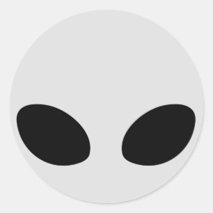 Pegatina Redonda Alien Head