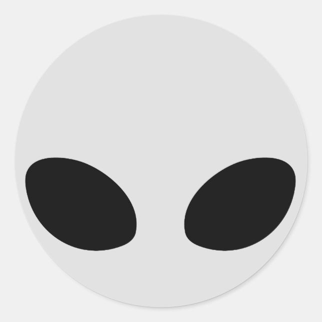 Pegatina Redonda Alien Head (Anverso)