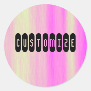 Pegatina Redonda Alien Sky - Plantilla