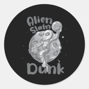 Pegatina Redonda Alien Slam Dunk Active
