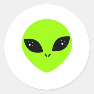 Pegatina Redonda Alienígena