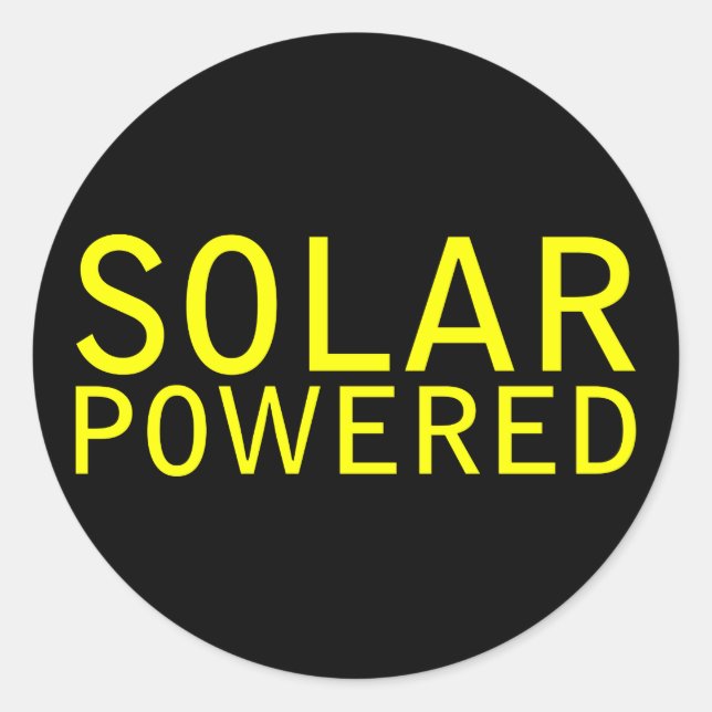 Pegatina Redonda alimentado por energía solar (Anverso)