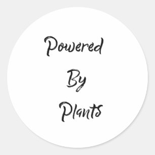 Pegatina Redonda Alimentado por plantas