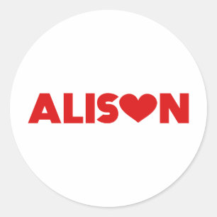 Pegatina Redonda Alison Love