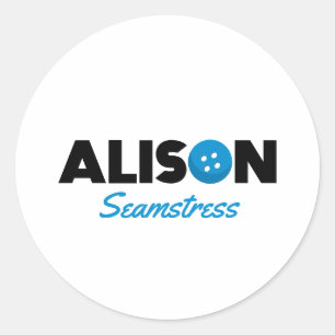 Pegatina Redonda Alison Seamstress