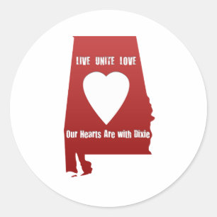 Pegatina Redonda Alivio del tornado de Alabama