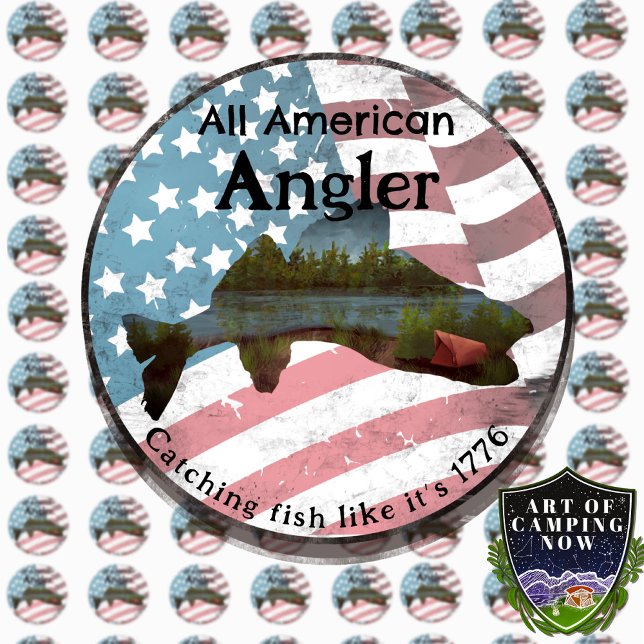 Pegatina Redonda All American Angler (Subido por el creador)